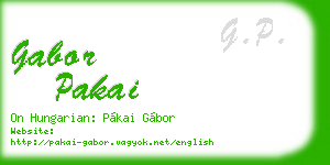 gabor pakai business card