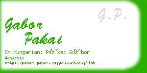 gabor pakai business card